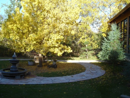 The courtyard at Thunderbird Chapel in Norman, Oklahoma #thunderbirdchapel #normanoklahoma #wedding