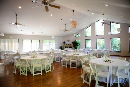 Reception area at Thunderbird Chapel in Norman, Oklahoma. #thunderbirdchapel #normanoklahoma #wedding
