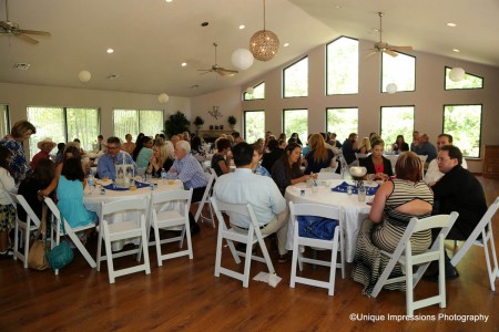 Reception area for a small, intimate ceremony #thunderbirdchapel #normanoklahoma #wedding